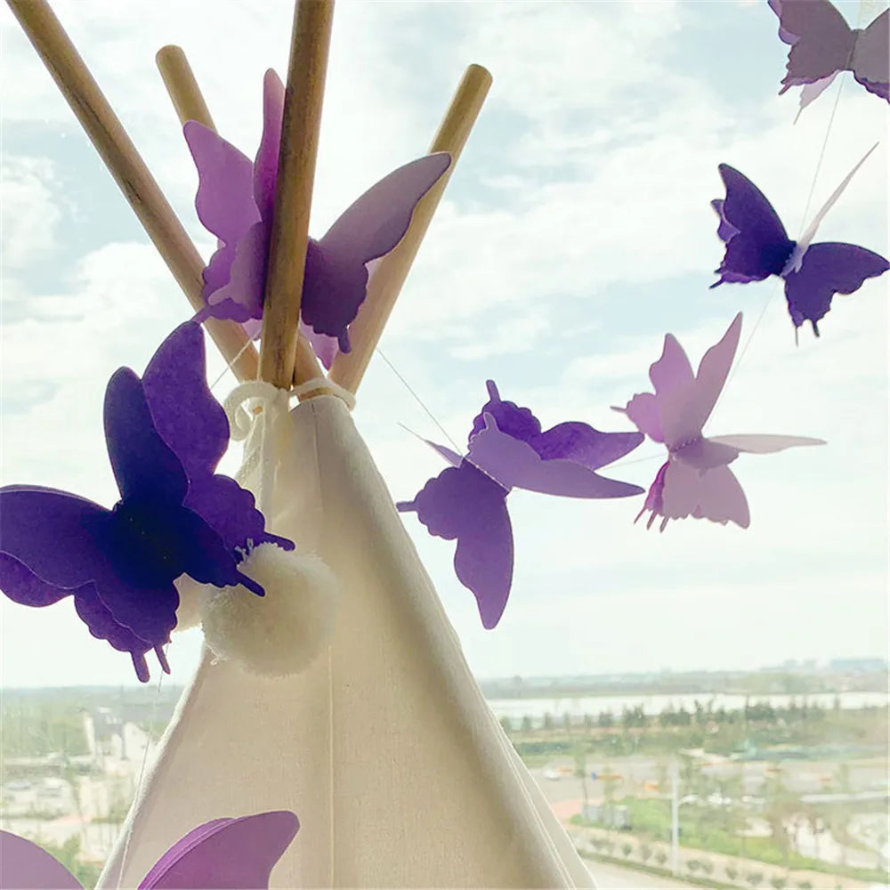 Guirlande papillon mauve