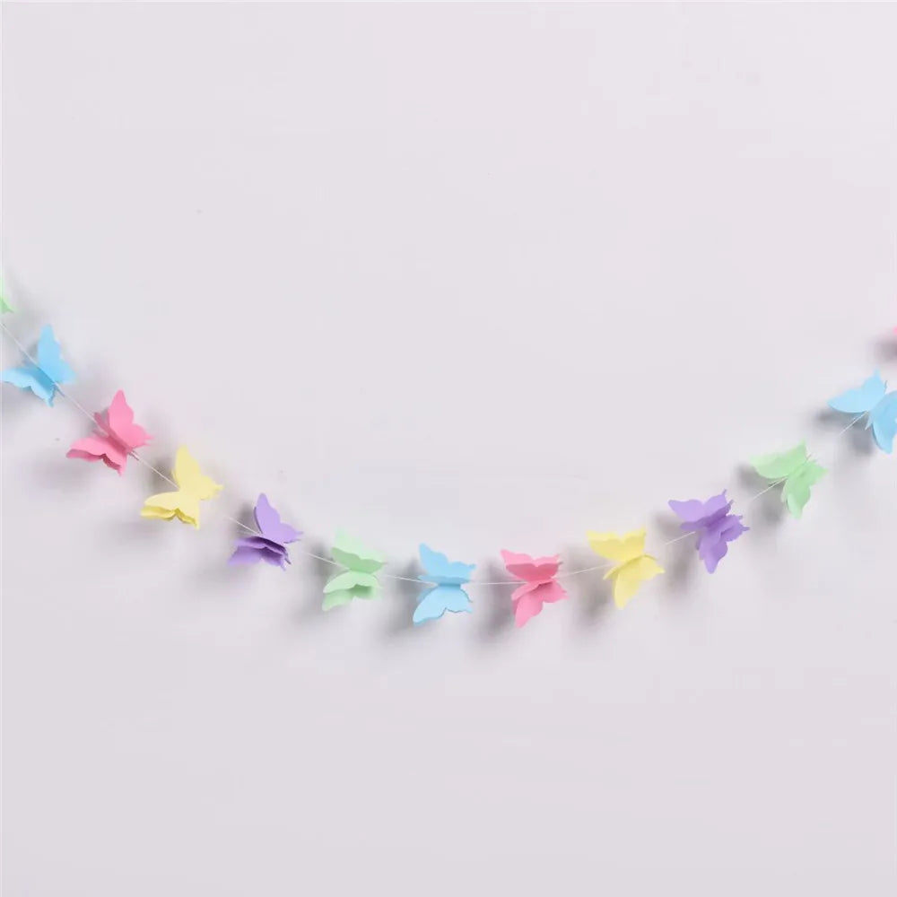 Guirlande papillon multi couleur 2