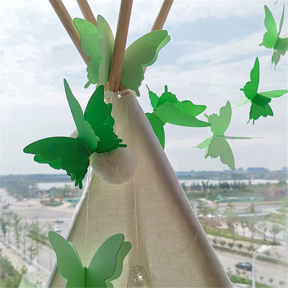 Guirlande papillon vert