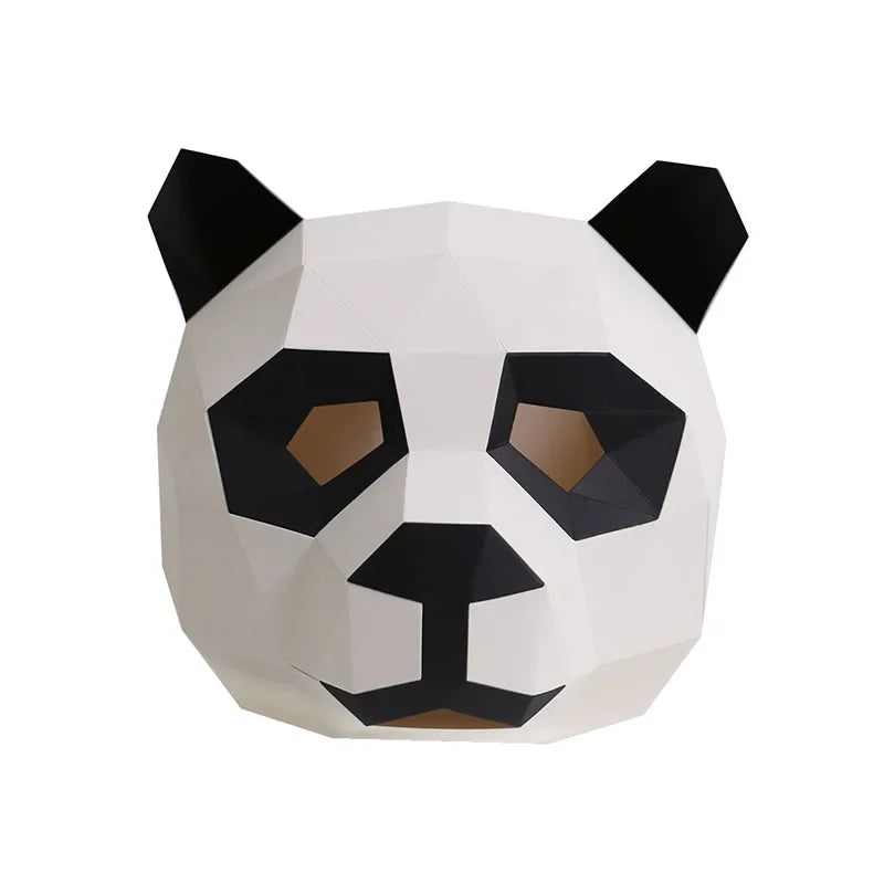 Origami Panda Mask 3D DIY
