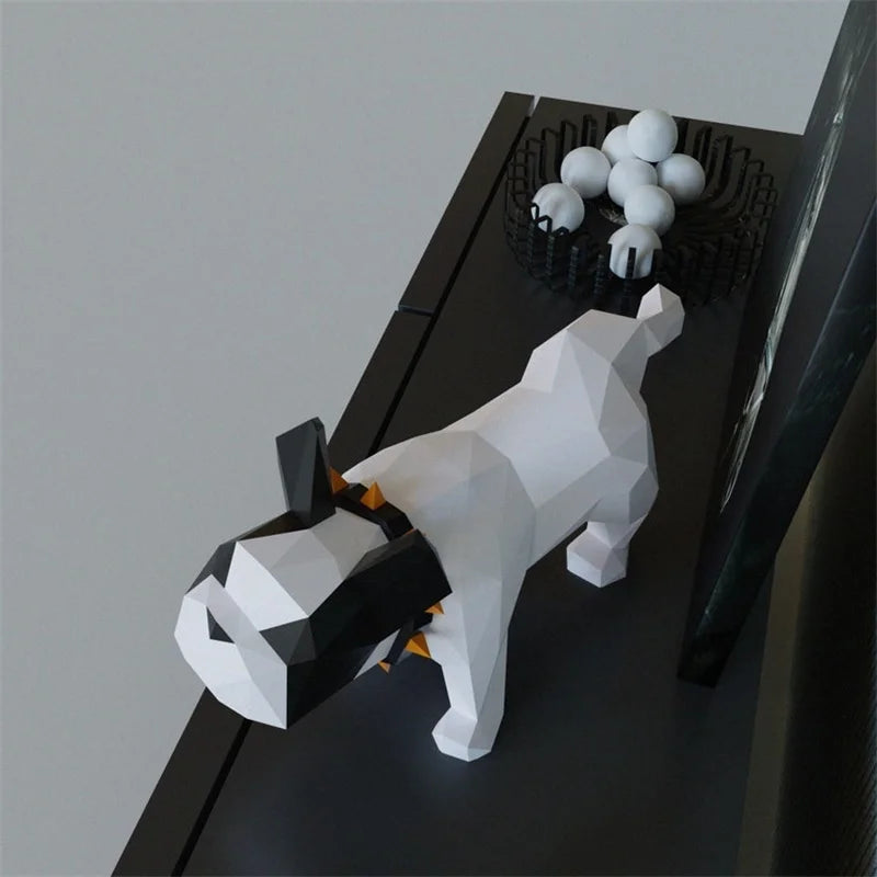 Origami bulldog 3D DIY puzzle