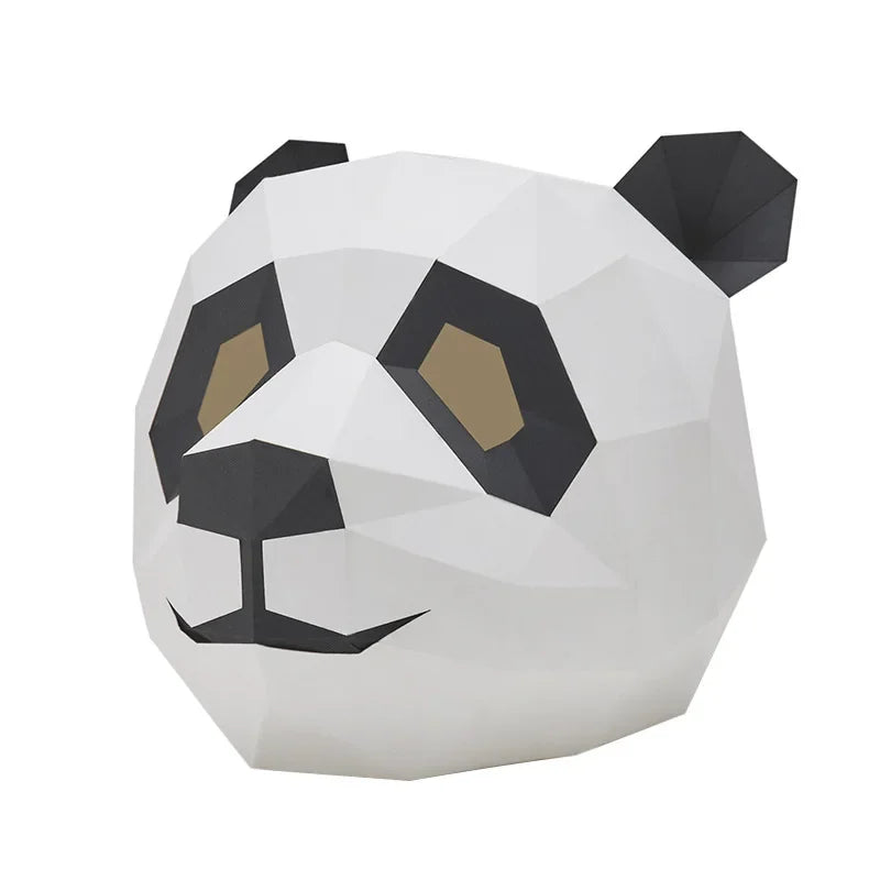 Origami Panda Mask 3D DIY