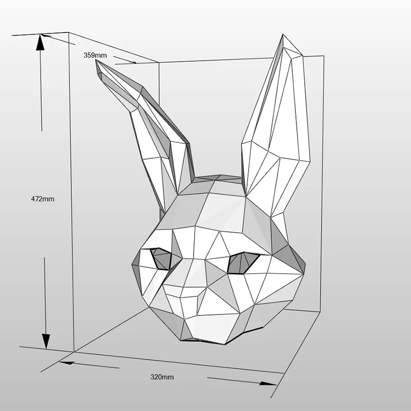 3D Origami animal masks