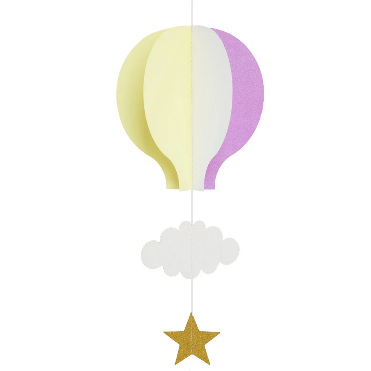 Guirlande Montgolfière jaune pastel