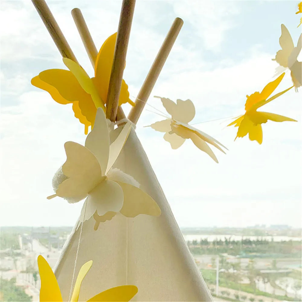Guirlande papillon jaune 