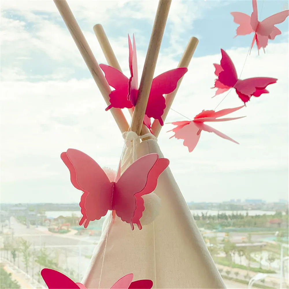 Guirlande papillon rose