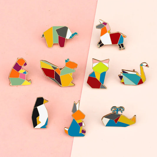 Pin's animaux origami 