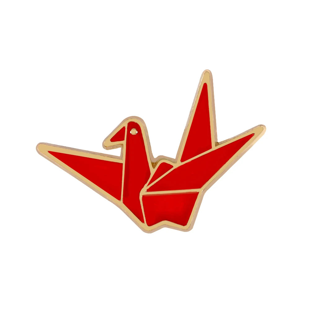 Original origami crane pin