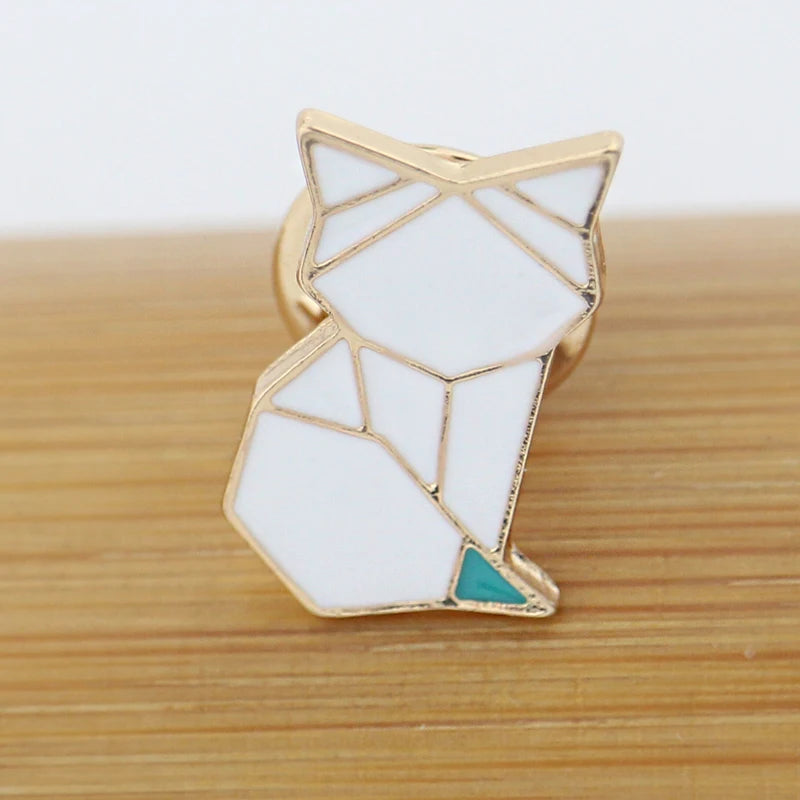 White cat pin